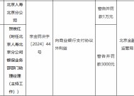 北京人寿北京分公司因向商业银行支付协议外利益被罚1万元