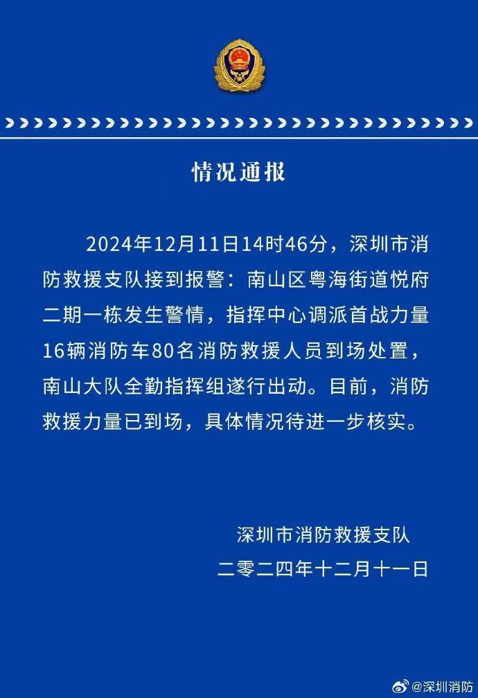 深圳湾千万豪宅发生爆燃，对面楼宇人士称“感受到明显冲击波”